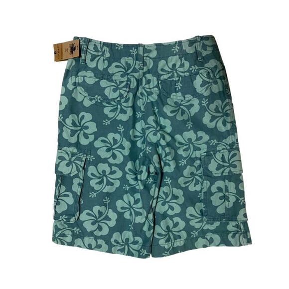 NWT J, Khaki Turquoise Floral Girls' Floral Shorts Size 14 - Picture 2 of 2